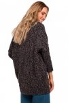 Moe M470 Sweter półgolf melanż - grafitowy