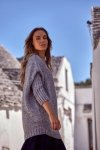Moe M470 Sweter półgolf melanż - szary