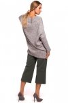 Moe M470 Sweter półgolf melanż - szary