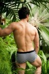 Alpha Male Kąpielówki Sacco Belt Czarno-białe paski