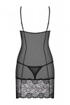Obsessive Alluria chemise bielizna nocna komplet koszulka + stringi