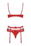 Obsessive Heartina set bielizna nocna komplet biustonosz + stringi + pas do pończoch