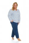 Doctornap Piżama damska PB 5282 navy bloom plus