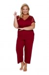 Doctornap Piżama damska PB 7259 burgundy red