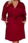 Doctornap Szlafrok damski SWW 7261 burgundy red