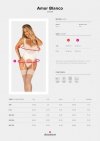 Obsessive Gorset i stringi Amor Blanco białe