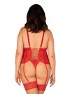Obsessive Gorset i stringi Blossmina czerwone