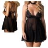 Obsessive Babydoll i stringi Donarella czarne