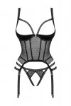 Obsessive Gorset i stringi Lanelia czarny