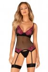 Obsessive Gorset i stringi Rosenty milticoloured