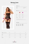 Obsessive Gorset i stringi Serena Love czarny