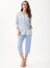 Piżama Luna 668 3/4 3XL L24 damska rozpinana