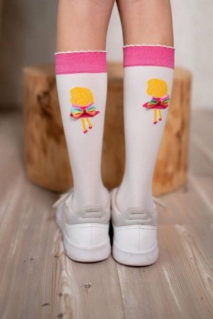 KNITTEX DZIECIĘCE PODKOLANÓWKI Z DOSZYTĄ APLIKACJĄ TINKA DR2517