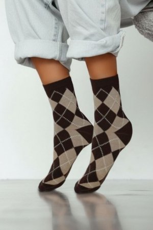 MILENA Skarpetki dziecięce w romby Vintage 1184.060