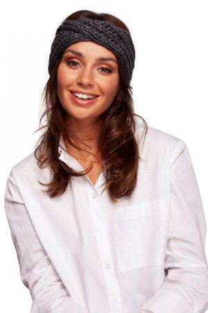 Be Knit BK096 Opaska na głowę - grafitowa