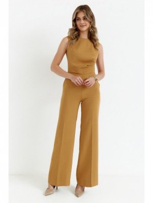 Stylove S115 Kombinezon z szerokimi nogawkami - cynamonowy