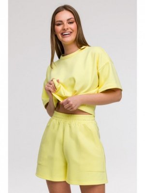BeWear B295 Szorty z kieszeniami - cytrynowe