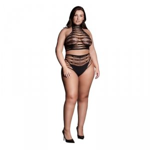 Le Désir Carpo XLVI - Two Piece with Turtleneck,Crop Top and Pantie - Plus Size