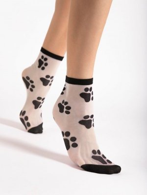 Fiore Skarpetki PawPaw 20 Den Black-White