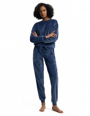 Esotiq-Henderson Piżama komplet Delanie 43722 granatowy