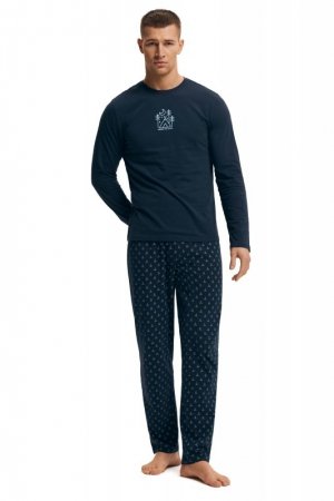 Esotiq-Henderson Piżama męska Lush 43478 granatowa