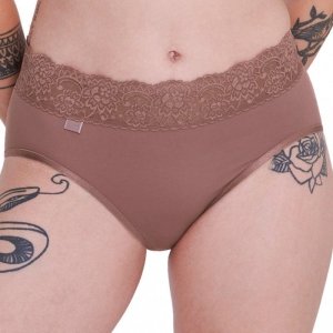 Sloggi Figi Romance Midi brązowe
