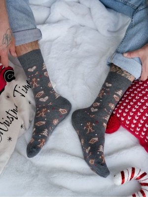 Skarpety Milena 1290-037 Świateczne Pierniki 39-46