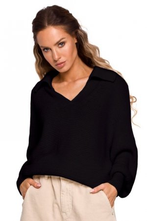 Moe M687 Sweter z kołnierzykiem - czarny - WYSYŁKA 24H
