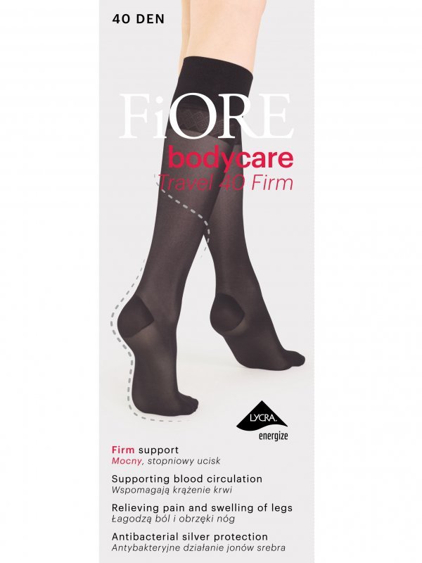 Fiore Podkolanówki BODY CARE TRAVEL FIRM 40