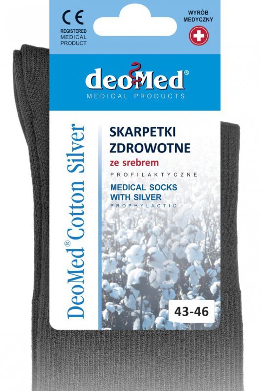 JJW DEOMED SKARPETKI DEOMED COTTON SILVER