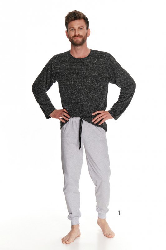TARO 2820 PIŻAMA MĘSKA DŁUGA VITO L-2XL