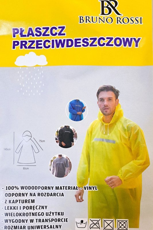 BRUNO ROSSI PELERYNA PRZECIWDESZCZOWA MĘSKA