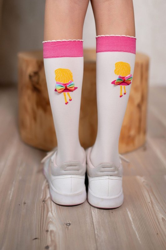 KNITTEX DZIECIĘCE PODKOLANÓWKI Z DOSZYTĄ APLIKACJĄ TINKA DR2517
