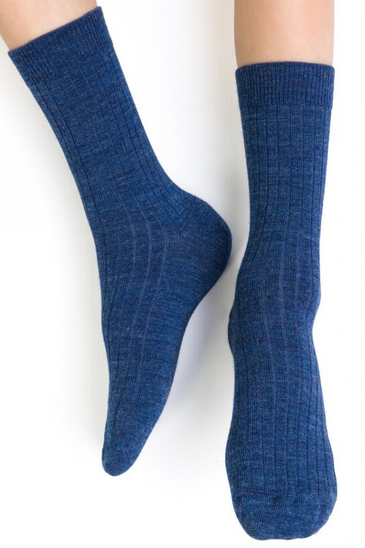 STEVEN Skarpety dziecięce MERINO WOOL prążek 130
