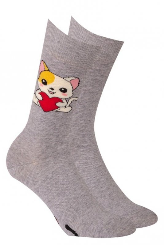 GATTA SKARPETKI WZOROWANE U04.156 walentynkowe