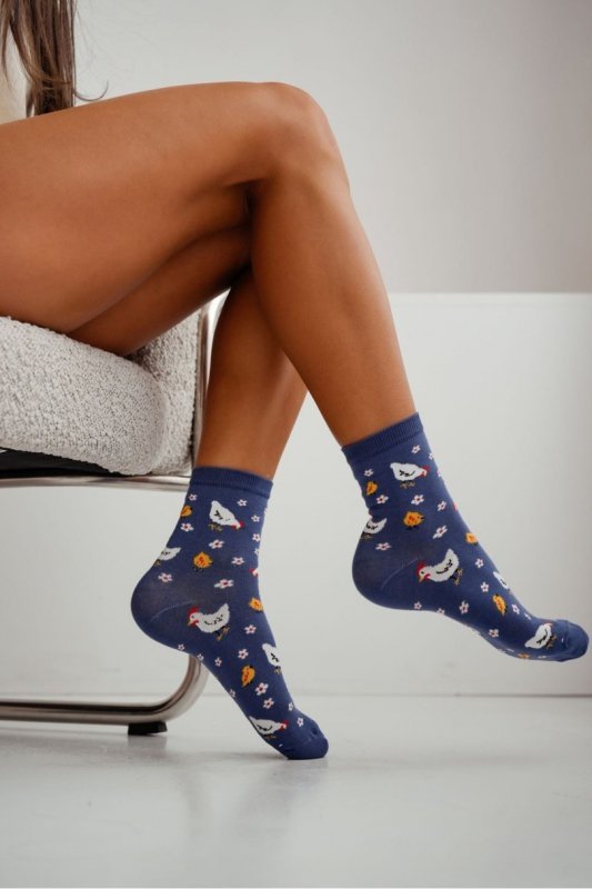 MILENA Skarpetki damskie Kury i pisklęta 0200.219