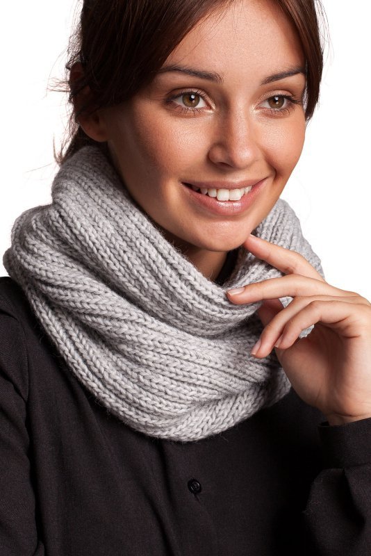 Be Knit BK062 Komin wąski - szary