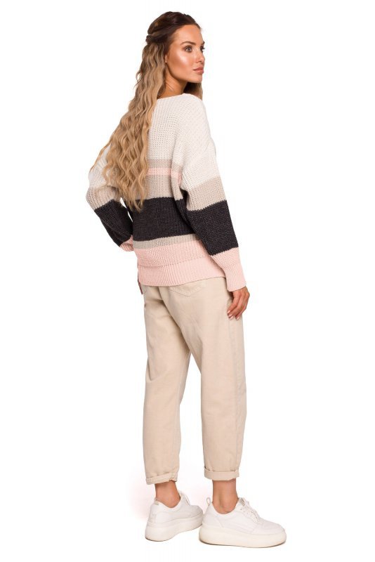 Moe M686 Sweter w pasy - model 2