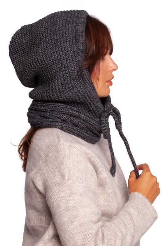 Be Knit BK095 Kominiarka z trokami - grafitowa