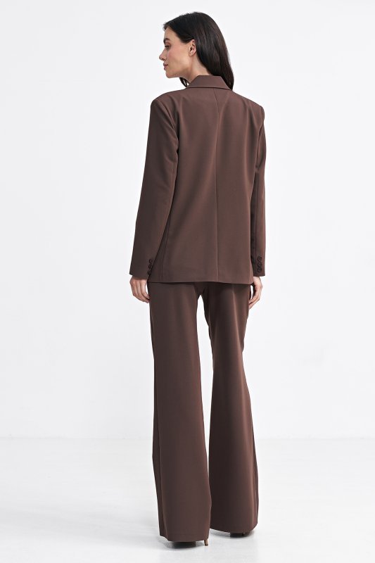 Nife Marynarka oversize, dwurzędowa - brąz - Z69