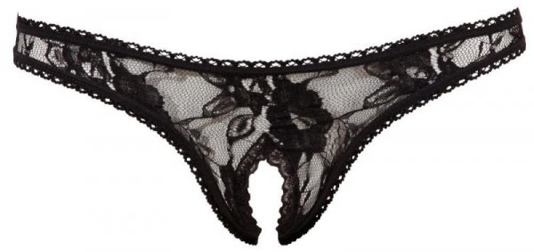 Cottelli LINGERIE Crotchless String black