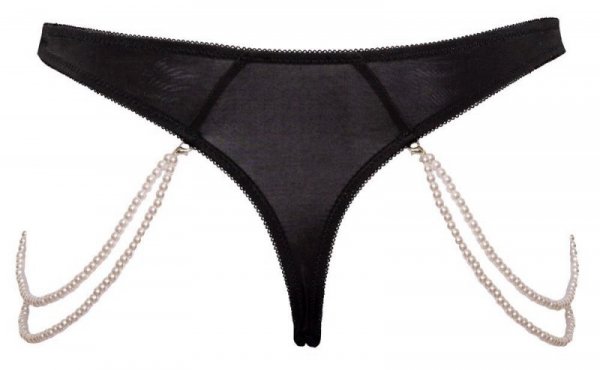Cottelli LINGERIE String with Pearl Chains