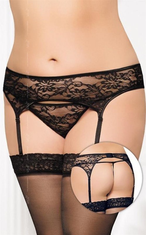 SoftLine Collection Garterbelt 3316 - Plus Size - black
