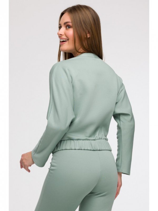 BeWear B292 Bluza z kopertowym dekoltem - miętowa