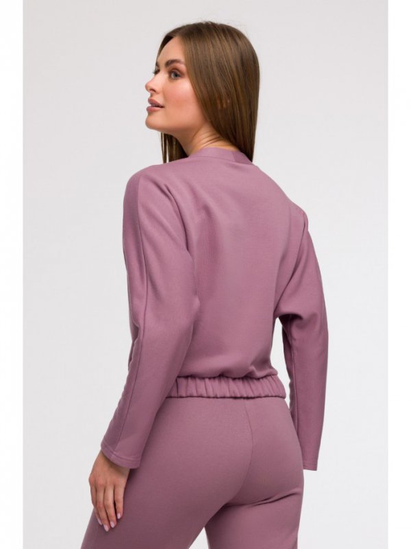 BeWear B292 Bluza z kopertowym dekoltem - wrzosowa