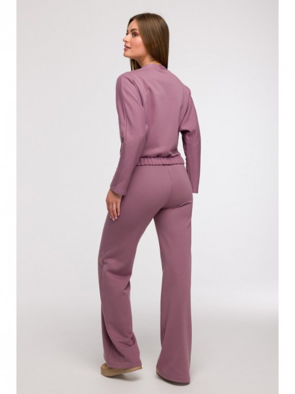 BeWear B292 Bluza z kopertowym dekoltem - wrzosowa