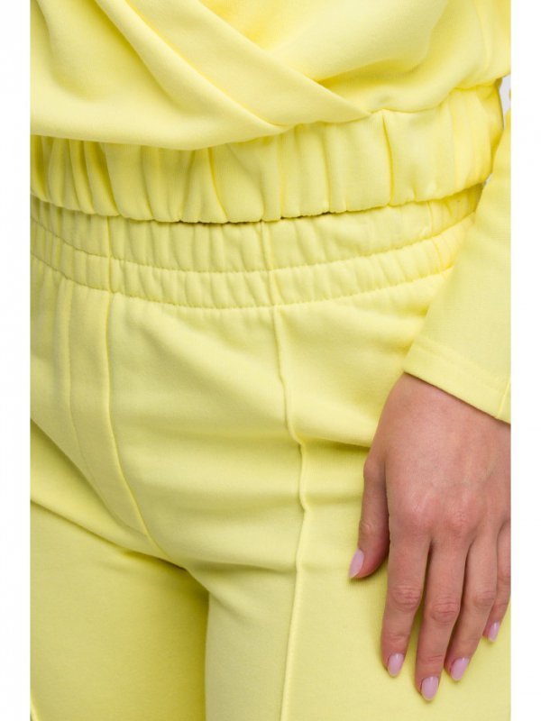 BeWear B296 Spodnie dresowe z przeszyciami - cytrynowe