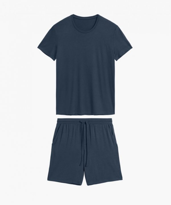 Atlantic PIŻAMA ATLANTIC BNMP-005 WL25 DENIM/MEL