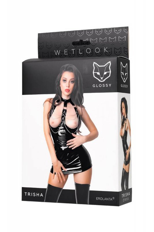 Glossy Glossy Trisha Wetlook dress,XL