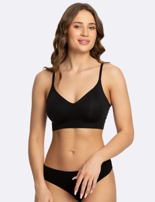 Julimex BIUSTONOSZ JULIMEX SIMPLE BRA TOP CZARNY